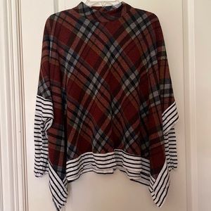 Plaid Dolman Top